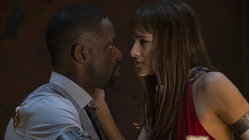 Sterling K. Brown and Sofia Boutella get intense.